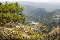 Cyprus, Madari ridge trail, 1e etappe. Uitzicht op Kyperounta