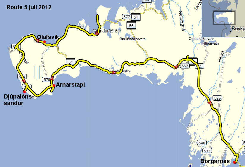 route 5 juli 2012