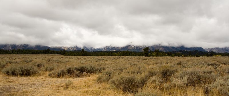 Grand Teton in de wolken